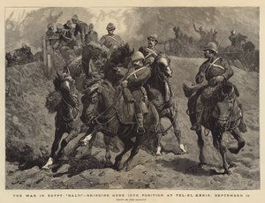 The War in Egypt, Halt!, Bringing Guns into Position at Tel-el-Kebir, 13 September by John Charlton