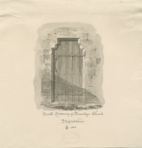 Armitage Church - North Doorway, 1823 by John Chessell Buckler