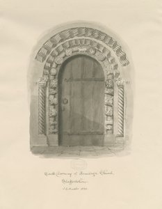 Armitage Church - South Doorway by John Chessell Buckler
