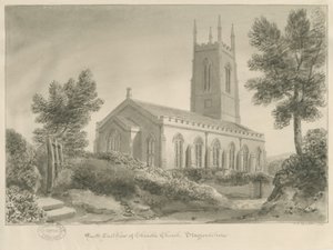 Cheadle Church by John Chessell Buckler