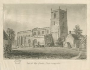 Checkley Church by John Chessell Buckler