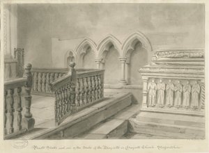 Interior of Draycott in the Moors Church by John Chessell Buckler