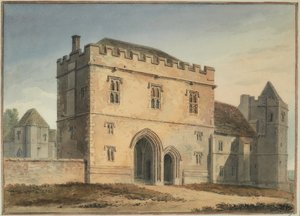 North View of the Great Gateway of the College at Maidstone, Kent by John Chessell Buckler
