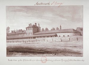 North View of the Philanthropic Society Institution on London Road, Southwark, London, 1827 by John Chessell Buckler