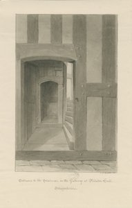 Pillaton Hall - Interior of Gatehouse by John Chessell Buckler
