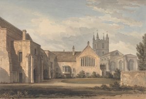 South East View of the Church and Palace at Croydon, Surrey by John Chessell Buckler