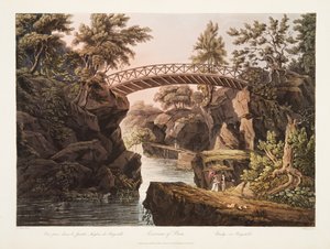 Environs of Paris, Bridge at Bagatelle, illustration from Versailles, Paris and Saint Denis