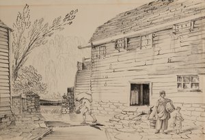 Mill Near Ditton by John Claude Nattes