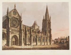 The Church of St Denis, illustration from Versailles, Paris and Saint Denis, published 1805 by John Claude Nattes