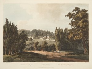 The Residence of Rousseau, illustration from Versailles, Paris and Saint Denis, published 1809 by John Claude Nattes