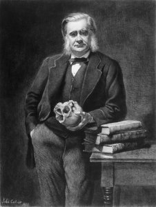Thomas Henry Huxley (1825-95) etched by Leopold Flameng (1831-1911) 1885 by John Collier