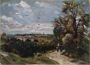 A Cart on the Road of Flatford