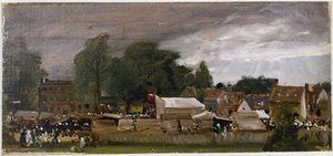 A Village Fair, Probably at East Bergholt by John Constable