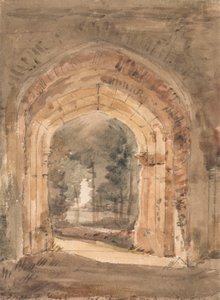 East Bergholt Church, Looking Out the South Archway of the Ruined Tower by John Constable