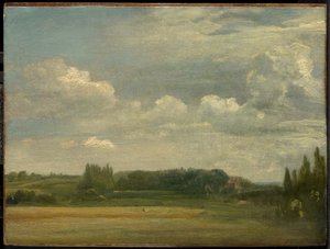 East Bergholt Common, View toward the Rectory by John Constable