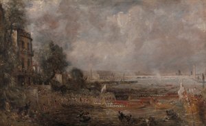 Half-size Sketch for The Opening of Waterloo Bridge (Whitehall Stairs, June 18, 1817)