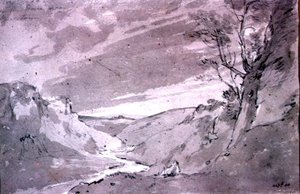 On the Dove near Buxton, 1801 by John Constable