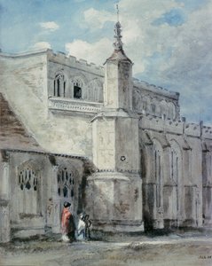 Part of the Exterior of East Bergholt Church: The North Side by John Constable