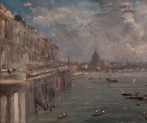 Somerset House Terrace from Waterloo Bridge by John Constable