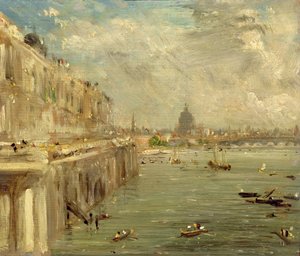 Somerset House Terrace from Waterloo Bridge by John Constable