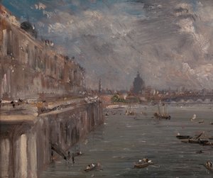Somerset House Terrace from Waterloo Bridge, ca. 1819 by John Constable