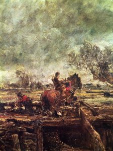 Study for The Leaping Horse (detail) by John Constable