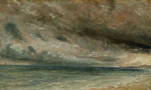 The Coast at Brighton - Stormy Evening, c.1828