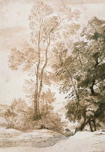 Trees and Deer, after Claude
