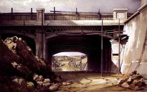 Hampstead Road Bridge by John Cooke Bourne