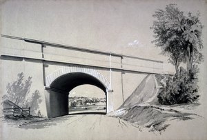Oblique Bridge, Boxmoor, Hertfordshire, 12th June 1837 by John Cooke Bourne