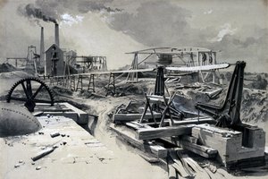 Pumps, ventilating shaft, Kilsby Tunnel, Northamptonshire, 15th July 1837 by John Cooke Bourne