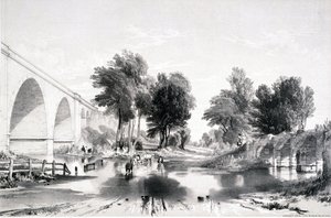 Viaduct over the River Blythe, London & Birmingham Railway, 1839 by John Cooke Bourne