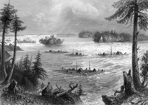 The Junction of the Ottawa and St Lawrence Rivers, Canada by John Cousen