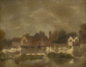 Sheds and Old Houses on the Yare, c.1803