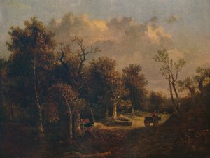 The Edge of the Forest, with Farm Cart and Cattle