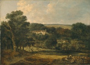 View Near Norwich With Harvesters by John Crome