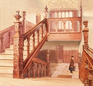 Charterhouse: the Grand Staircase, May 1885 by John Crowther