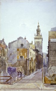 College Hill and the Church of St Michael Paternoster Royal, City of London