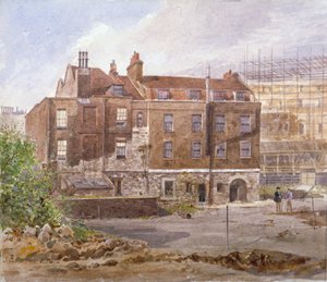 East front of the Almonry office, Middle Scotland Yard, Westminster, London by John Crowther
