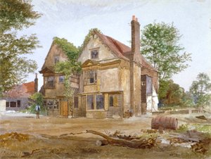 Front view of Basing Manor House, Peckham High Street, Camberwell, London by John Crowther
