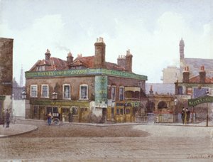 Green Gate Tavern at the junction of City Road and Bath Street, London by John Crowther