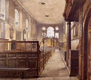 Interior of St Olave Jewry, London, 1887