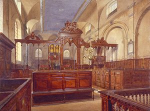 Interior of the Church of All Hallows the Great, City of London