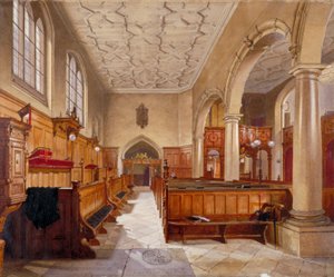 Interior of the chapel in Charterhouse, London, 1885