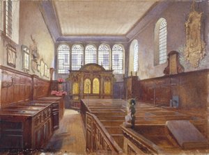 Interior View of the Church of St Matthew, Friday Street, City of London