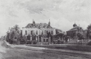 Lost London: Stockwell Park House, from Stockwell Park (litho)