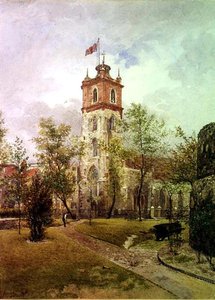 South west view St. Giles, Cripplegate by John Crowther