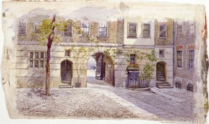 View from the entrance of Staple Inn, London, 1882