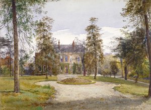 View of Stockwell Park House from the garden, Lambeth, London by John Crowther