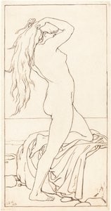 Standing Nude Binding Her Hair